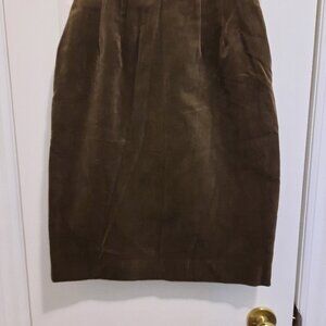 Brand New Drark Olive Color Fully Lined Skirt